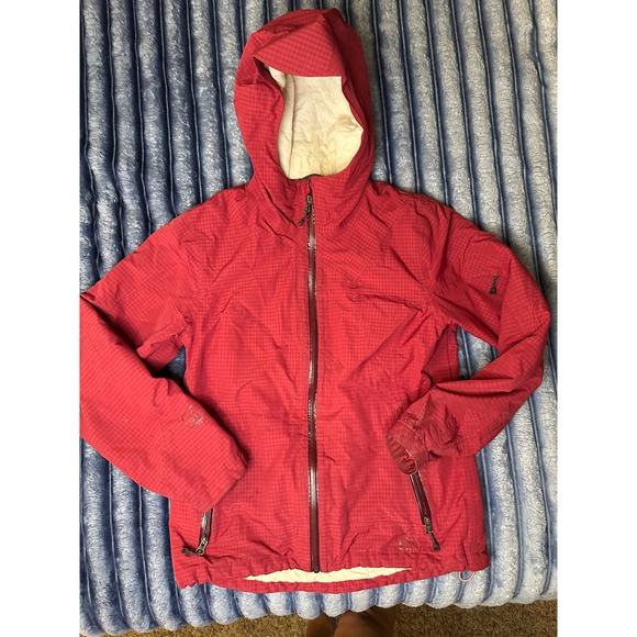 REI Jackets & Blazers - REI Elements Red Insulated Hooded Jacket Womens XS Full Zip Quilted Lining
